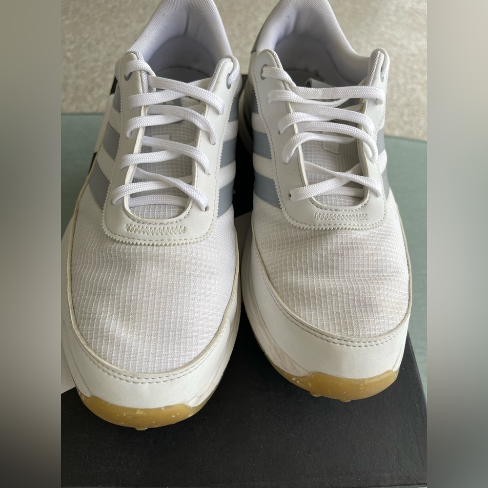 Adidas Men’s S2G SL 24 Spikeless Golf Shoes US Sz. 9 White/Silver - Picture 7 of 11